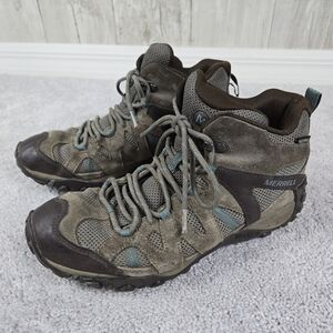 Merrell Hiking Boots Womens 10 Dam Deverta 2 Brown Lace Up Waterproof Flaw